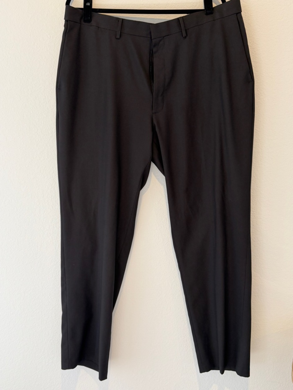 Haggar Premium Stretch Dress Pants Classic Fit Mens 40x32 Black Flat Front Black